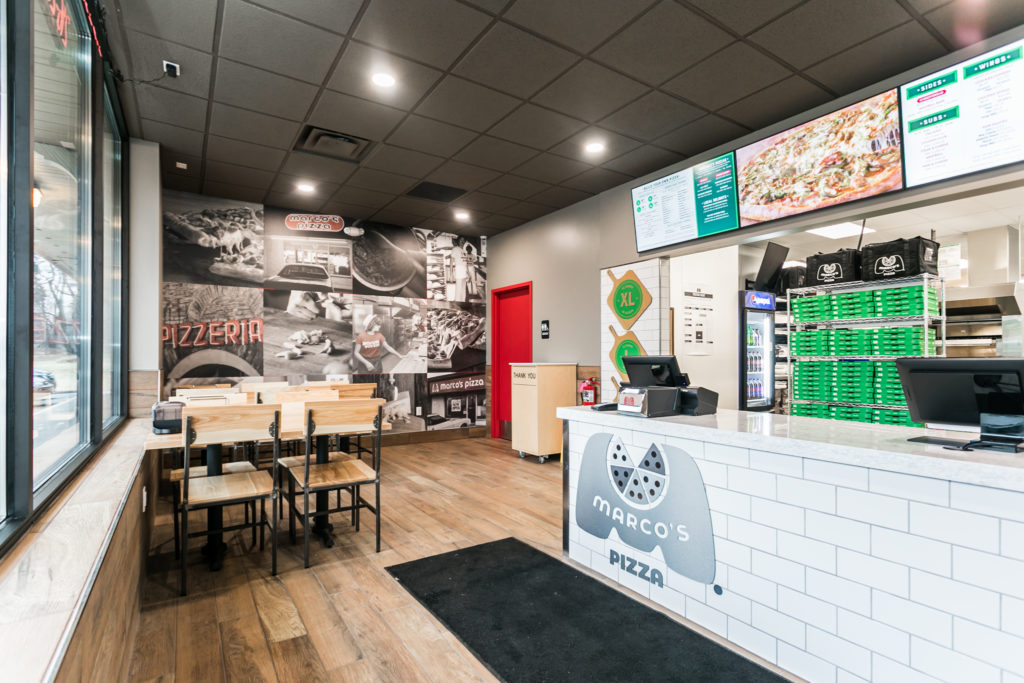 Featured image for “New store design for Marco’s Pizza franchises combines modern look, significant savings on buildout”